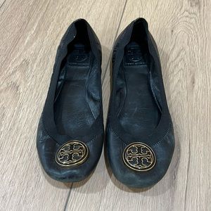 Tory Burch Black Flats
